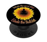 Inhale The Good Shit Exhale The Bullshit, Regalo de Yoga PopSockets PopGrip Adhesivo