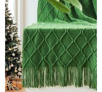 inhand Green Christmas Throw Blanket for Couch and Bed Birthday Gifts for Women Teen Girl Friend Home Decor Knitted Blanket and