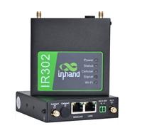 InHand Networks IR302 Industrial Iot VPN Enrutador LTE 4G, LTE Cat 4+ Wi-Fi, Doble Ranura para Tarjetas Sim, Gestión por Plataforma en la Nube,Antenas Extraíbles, Compatible con Cualquier Operador