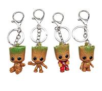 INHEMI Baby Groot Llavero (Conjunto de 4) - Figura de acción de la película clásica - Perfecto como Regalo - I Am Groot