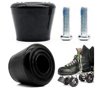 INHEMING 2 Piezas Tapones para Patín de Goma, Roller Quad Skate Toe Stops, Tapones de Bloqueo de Freno de Patinaje de Doble Fila,con Tornillos