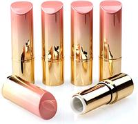 INHEMING Tubo de Lápiz Labial,5 Piezas Tubos para Bálsamo Labial Vacios, Envases para Balsamos Labiales Vacios, Contenedor de Bálsamo Labial