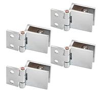inherited 2pcs Abrazadera de vidrio, Vidrio con bisagra Vidrio a vidrio para puerta de vidrio, vitrina de vidrio, puerta de gabinete de vidrio, Adecuado para 5-8mm vaso