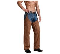 inhzoy Hombre Calzas Vaquero Marrones Traje Pantalones Cuero De Vaquera | Pantalones Hippie,Cinturón Ajustable,Estilo Delantal,Vacaciones,Montar En Bicicleta,Al Aire Libre,Cosplay,Rave,Halloween