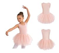 inhzoy Vestido De Danza Ballet Niña Body Clásico Competición Bailar Floral Baile Toalla Cofia Botella Rosa C 5-6 años