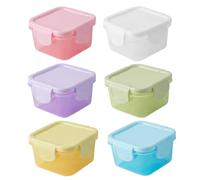 Ini Caja De Almacenamiento De 6 Partes, Caja De Almacenamiento Resistente A La Alta Temperatura, Caja De Alimentos Frescos, Caja De Sellado De Plástico, Caja De Almacén Reutilizable