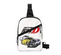 Inicial D Neon Ae Bolsa de pecho bandolera para hombre, mochila cruzada para viajes, senderismo, mochila de hombro
