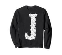 Inicial J Mayúscula Divertida Amante Gato Felino Gatos Sudadera
