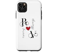 Iniciales de pareja R & V, boda, aniversario, Mr & Mrs Carcasa para iPhone 11 Pro Max