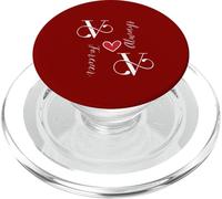 Iniciales para parejas V & V, boda, aniversario, Mr & Mrs PopSockets PopGrip para MagSafe
