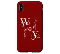 Iniciales para parejas W & Y, boda, aniversario, Mr & Mrs Carcasa para iPhone XS Max
