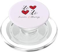 Iniciales para parejas Z & Z, boda, aniversario, Mr & Mrs PopSockets PopGrip para MagSafe