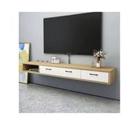 Inicio Armario de TV flotante, Muebles de TV flotantes, Muebles de TV para sala de estar, Muebles de pared multimedia GabineteNatural, 200x23x20cm