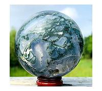 Inicio Colecciones Artesanías de piedra Esfera de ágata de musgo natural Esfera de cuarzo de cristal Roca Reiki (Size : 700-750g)