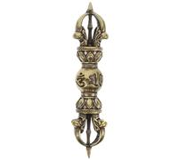 Inicio Decoración Latón Vajra Phurba Mini Dorje Phurba Vintage Demonio Mortero Budismo Suministros Religiosos Budista Vajra Dorje Vajra Dorje Estatua Decoración de Escritorio