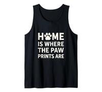 Inicio Donde están las huellas de la pata. Amor de mascotas. Camiseta sin Mangas
