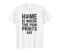Inicio Donde están las huellas de la pata. mascota vintage. Camiseta