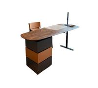 Inicio Escritorio de madera maciza, luz de lujo, moderno, sencillo, for sala de estar, escritorio de estudio de alta gama, escritorio de oficina minimalista de diseño Almacenamiento(140*65*75cm)