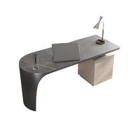 Inicio Escritorio minimalista, mesa de PC con losa de piedra moderna, escritorio de estudio for el hogar, escritorio de oficina de alta gama de diseñador Almacenamiento(Grey,140*70*74cm)