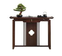 Inicio Mesa consola de madera maciza for entrada, mesa de entrada rústica de madera marrón, mesa de sofá for entrada, pasillo, vestíbulo, mesa auxiliar de exhibición decorativa Detrás del sofá(Pequeño