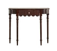 Inicio Mesa consola vintage de madera maciza, mesa de entrada en forma de media luna, mesa de sofá semicircular industrial de 39,37 pulgadas, mesa auxiliar de madera for sala de estar, pasillo, vestíb