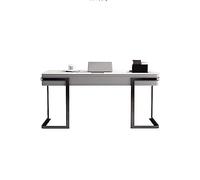 Inicio Mesa de PC de dormitorio minimalista moderno de estilo de lujo, escritorio de losa de roca brillante, escritorio de PC for el hogar de diseñador minimalista Almacenamiento(140*60*75cm)