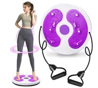 Inicio Placa giratoria Fitness Belleza Cintura Abdomen Máquina adelgazante Máquina de entrenamiento de estómago Masaje de pies Placa lumbar interior Equipo de Fitness para Puede cargar 120 kg(Morado)