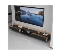 Inicio Soporte de TV flotante, estantes de TV montados en la pared con puerta, consola multimedia TV, gabinete de TV flotante Gabinete(Negro,180x24x20cm)