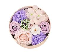 INIFLM Jabón de baño con rosas aromáticas florales y flores, caja de regalo para aniversario, cumpleaños, boda, día de San Valentín, día de la madre, regalo de año nuevo