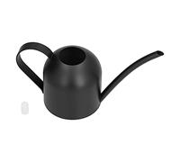 INIFLM Regadera de 500 Ml de Acero Inoxidable Regadera de Metal Vintage Regadera Negra de Pico Largo Regadera Pequeña Llovizna Maceta de Jardín Regadera de Pico Largo para Plantar en Interiores Y Exte