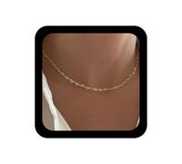 Inilbran Boho Collar De Cadena De Corazon Delgado Collar De Corazones De Amor Lindo Corazon Diminuto Amor Collares Corazones Enlace Collares De Cadena Para Las Mujeres (oro)