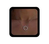 Inilbran Boho Collar De Cristal Círculo Vintage Círculo Sol Collares Espumosos Cz Girasol Collar Colgante Cz Completo Rhinestone Karma Collares Para Las Mujeres