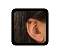 Inilbran Boho Corona Oreja Manguito Pendientes Vintage Hueco Princesa Manguito Cartílago Pendientes Negro Corona Envoltura Aro Pendiente No Piercing Clip Pendiente De La Joyería Para Las Mujeres