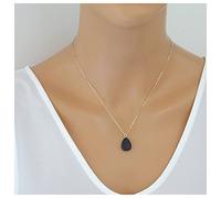 Inilbran Boho Lava Collar Gargantilla Collar De Piedra De Lava Negro Lágrima Collar Gargantilla Vintage Difusor De Aceite Esencial Collar De Oro Bola De Lava Colgante Esencial Joyería Para Mujeres Y