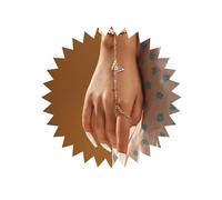Inilbran Boho Perla Dito Anello Bracciali Vintage Farfalla Anello Bracciale Da Polso Oro Perla Bracciale Schiavo Farfalla Mano Catena Bracciale Per Le Donne E Le Ragazze