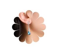 Inilbran Boho Rubí Pendientes Colgantes De Cristal De La Vendimia, Gota De Agua De Piedras Preciosas Rojo Lágrima Personalizado