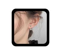 Inilbran Boho Waterdrop Ear Jacket Aretes Vintage Lágrima Aretes Plata Oval Bead Stud Aretes Minimalista Aretes Delanteros y Traseros Joyería para Mujeres y Niñas