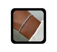 Inilbran Pulsera de cadena de línea bohemia, vintage, simple, pulsera de eslabones geométricos dorados, pulseras ajustables de eslabones esclavos, joyería para mujer, Zinc