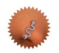 Inilbran Serpiente Punk Clip En El Anillo De La Nariz Serpiente De La Vendimia Anillo De La Nariz Falsa Ola De Plata Serpiente Anillo De La Nariz No Perforada Anillo De La Nariz Joyas Para Mujeres Y