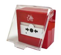 INIM EC0021 Pulsador analógico rearmable con tapa, led indicador y aislador