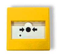 INIM IC0020Y Pulsador de Alarma manual para disparo de extinción automática. Color Amarillo