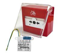 INIM PFL-I-311C Pulsador convencional rearmable con base baja, led indicador y aislador