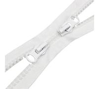 ININOSNP Accesorios de Costura Chaquetas de Botonadura Sencilla/Cruzada, Abrigos con Cremallera Larga, Bolsos, Ropa, Accesorios de Costura DIY(Bianco,100cm)