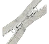 ININOSNP Accesorios de Costura Chaquetas de Botonadura Sencilla/Cruzada, Abrigos con Cremallera Larga, Bolsos, Ropa, Accesorios de Costura DIY(Silver,90cm)