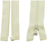ININOSNP Accesorios de Costura Cremallera de plástico con Cierre automático Tipo Deslizador, Adecuada for Costura de Prendas, 2 Piezas(Beige,90cm)