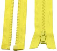 ININOSNP Accesorios de Costura Cremallera de plástico con Cierre automático Tipo Deslizador, Adecuada for Costura de Prendas, 2 Piezas(Giallo,90cm)