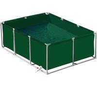 ININOSNP Acuario sobre el Suelo Tanque de Lona Grande for Estanque de Peces al Aire Libre con válvula de Drenaje
