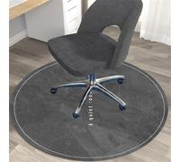 ININOSNP Almohadillas Protectoras para baldosas Estera Redonda for Silla de Oficina for Proteger alfombras y Pisos de Madera con Tierra de diatomeas(Dark Gray,60cm)