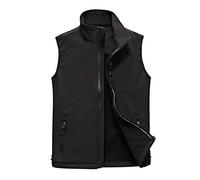 ININOSNP Chaleco sin Mangas Chaleco for Herramientas Chaleco multibolsillo for Exteriores Chaleco de Pesca fotográfico Chaleco Delgado Forrado con Terciopelo Fino Diseño de Cuello Vertical(Nero,XL)