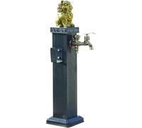 ININOSNP Columna de Agua Exterior Decorativa Grifo de Columna de Agua de Aluminio for Exteriores, Grifo Independiente, Resistente a la congelación, for jardín(Multi-Colored,44.4in/113cm)